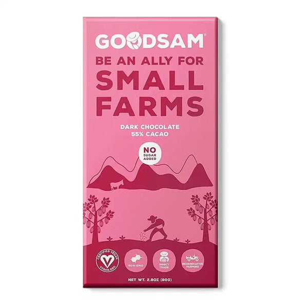 GoodSAM 55% Dark Chocolate Bars be an ally for small farms 