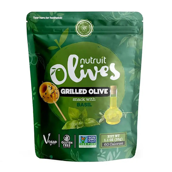 Nutruit "Olipop" Olive Snacks with basil