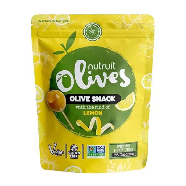 Nutruit "Olipop" Olive Snacks with lemon rinds
