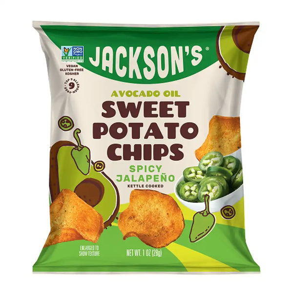 Jackson's Sweet Potato avocado oil spicy jalapeno Kettle Chips