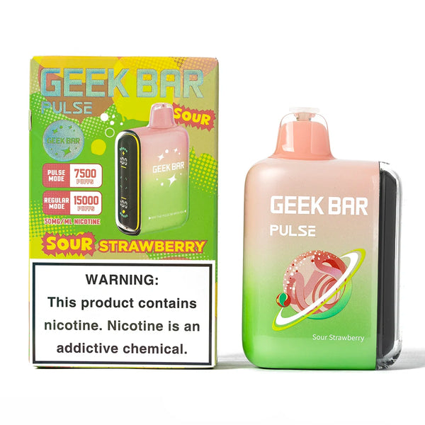 Geek Bar Pulse 15000 Puffs 5% Nicotine sour strawberry