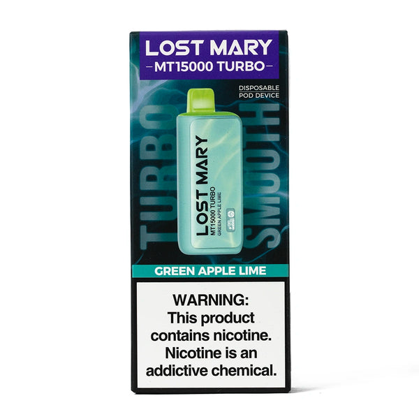 Lost Mary MT15000 Turbo 5% Nicotine  green apple lime