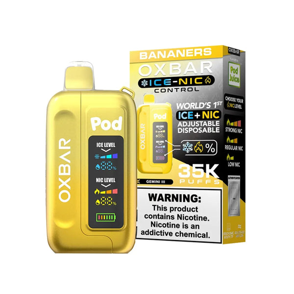 Pod Juice x OXBAR Ice-Nic  bananers