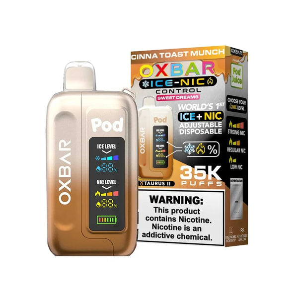 Pod Juice x OXBAR Ice-Nic  cinna toast munch