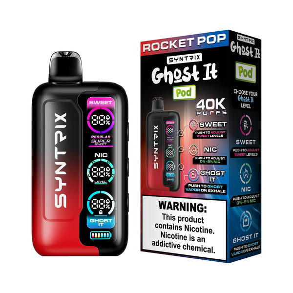 SYNTRIX Ghost It Disposable Vape | 40K Puffs rocket pop