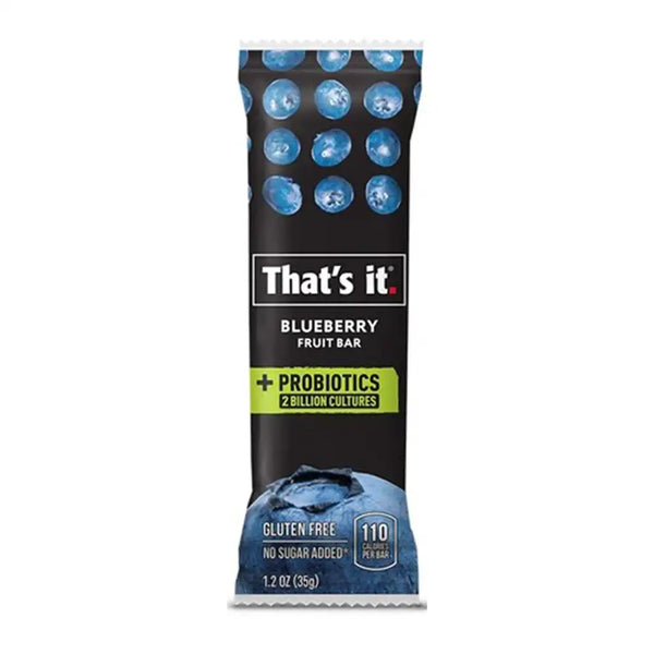 "That's It." 100% All Natural Probiotic Fruit Bars blueberry fruit bar