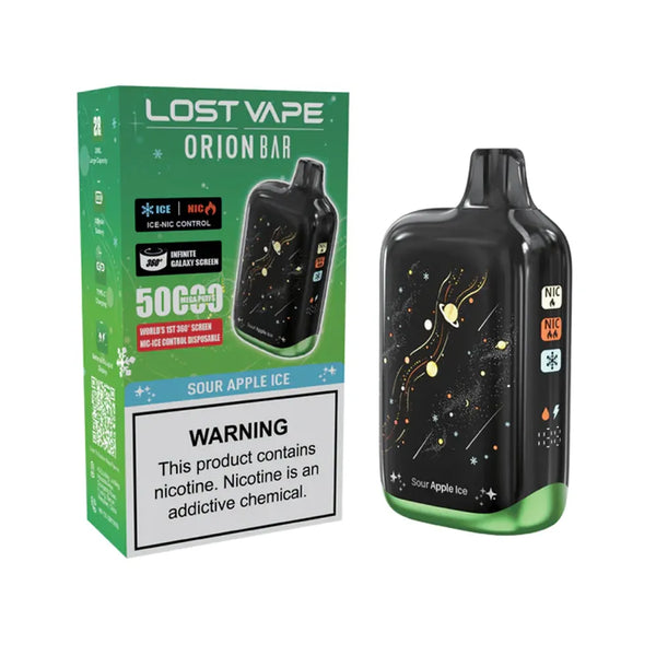Lost Vape Orion Bar 50K Puffs Ice-Nic Control  sour apple ice