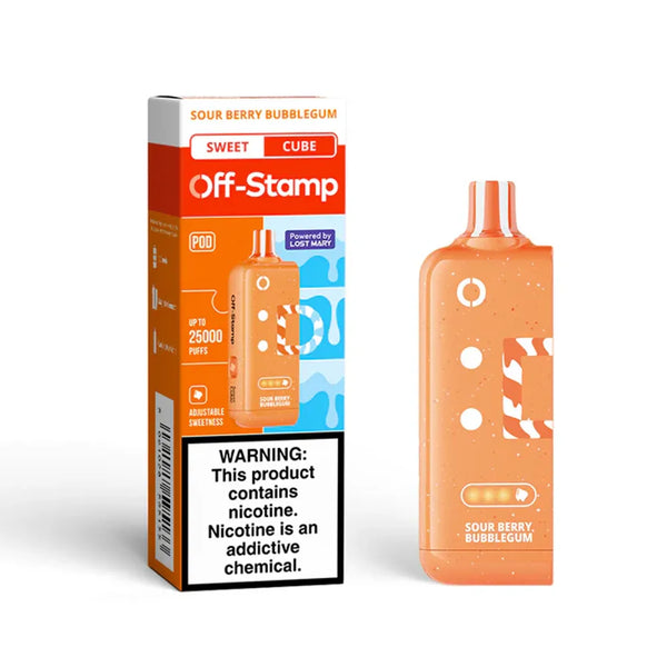 Off-Stamp X-CUBE by Lost Mary sour berry bubblegum