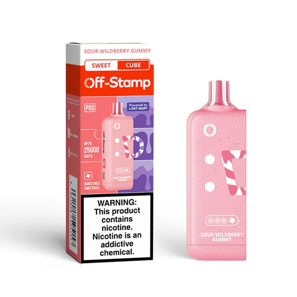 Off-Stamp X-CUBE by Lost Mary sour wildberry gummy