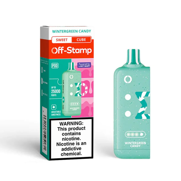 Off-Stamp X-CUBE by Lost Mary wintergreen candy