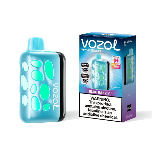 Vozol Rave 50k Puffs BLUE RAZZ ICE
