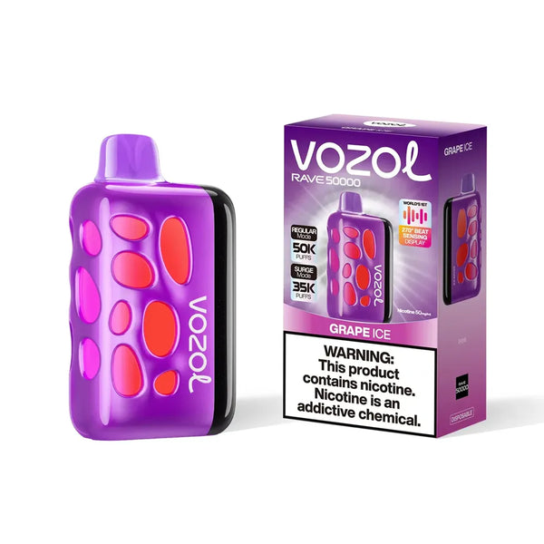 Vozol Rave 50k Puffs  GRAPE ICE