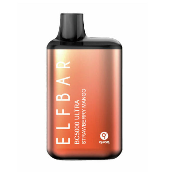 ElfBar Ultra Strawberry Mango Vape Flavor, 13ml E-Liquid, 5% Nicotine, 5000 Puffs