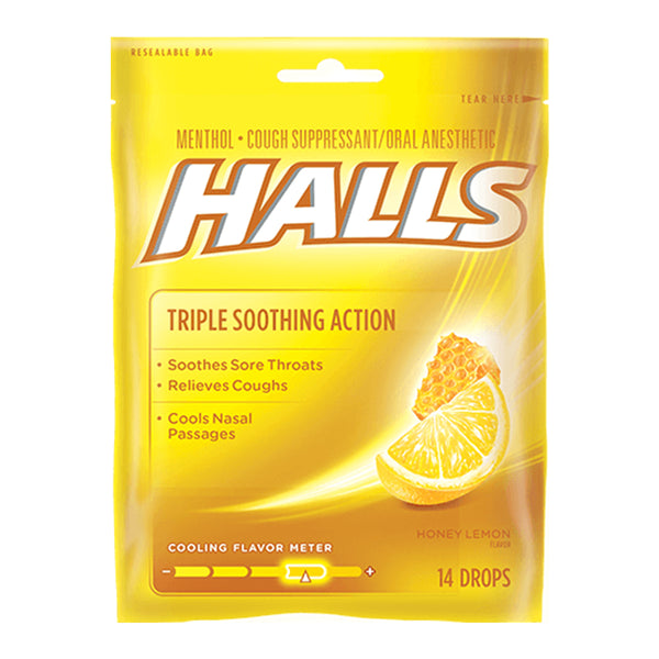 buy Halls Relief Menthol Honey Lemon Flavor in los angeles