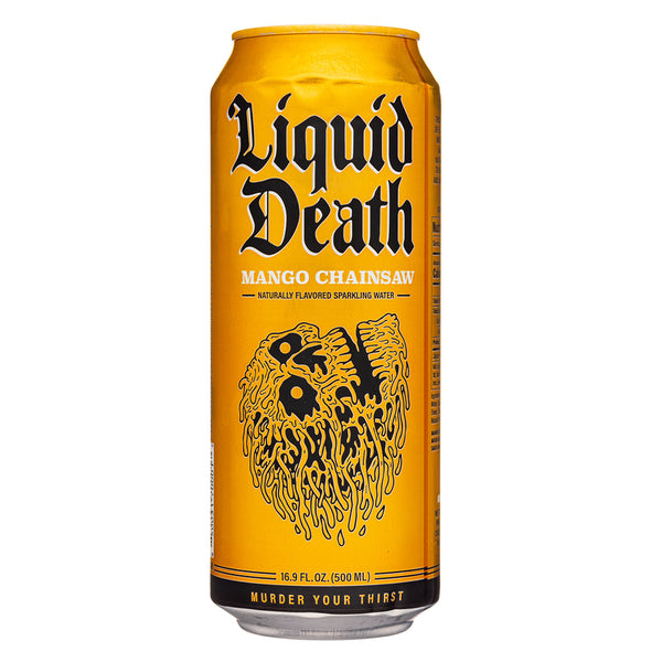 Liquid Death Mango Chainsaw Sparkling Water delivery in Los Angeles.