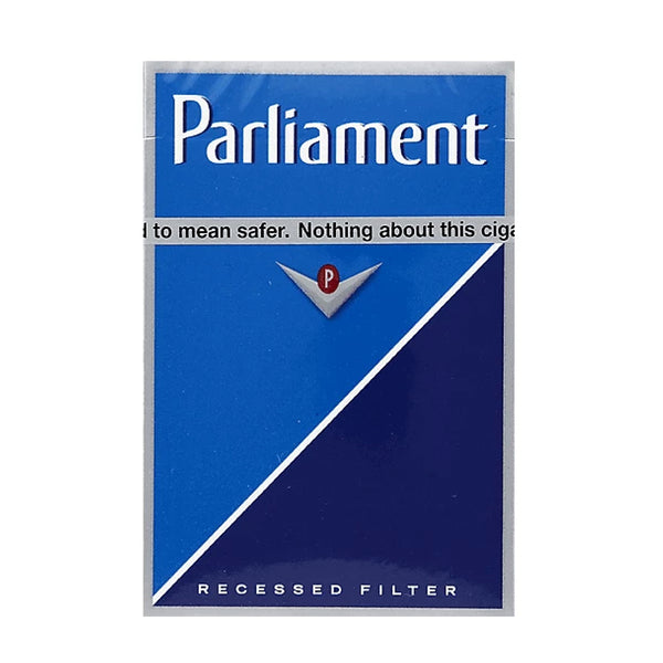 Parliament Blue Pack Cigarettes. A smooth and airy cigarette with a recessed filter.