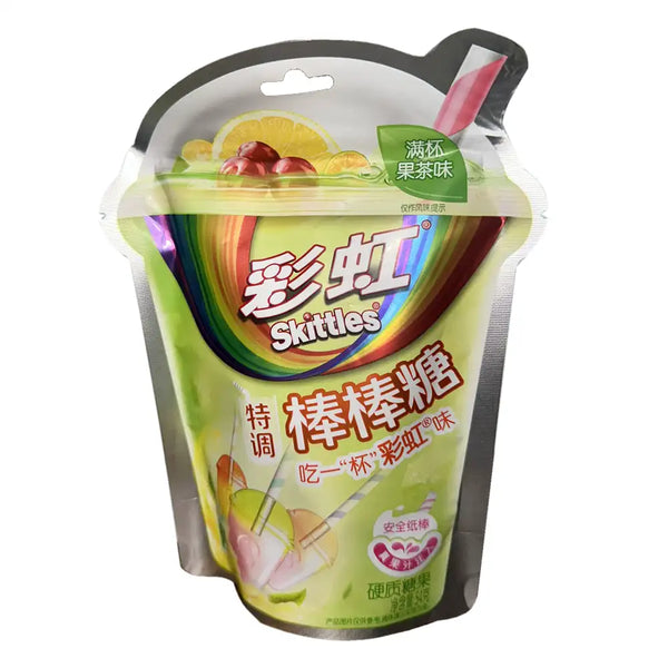 Skittles Green Lollipop Fruit Mix (China) delivery in Los Angeles. 