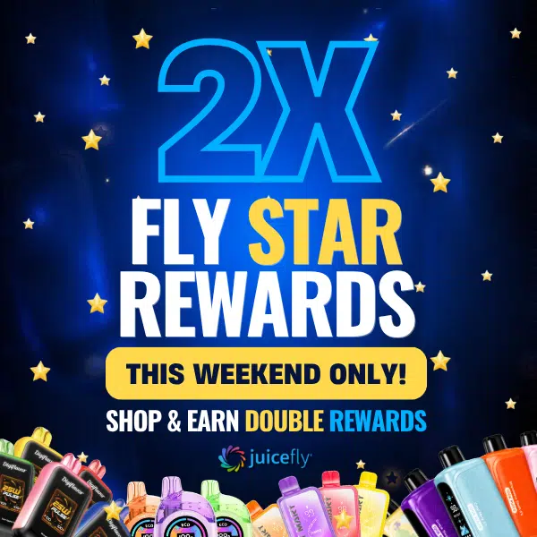 Earn 2x Double Fly Star Rewards at JuiceFly - THIS WEEKEND ONLY